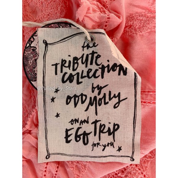 ODD MOLLY Clever Heart Flouncy Blouse in Soft Raspberry Pink - Size M - NWT! - Picture 13 of 16